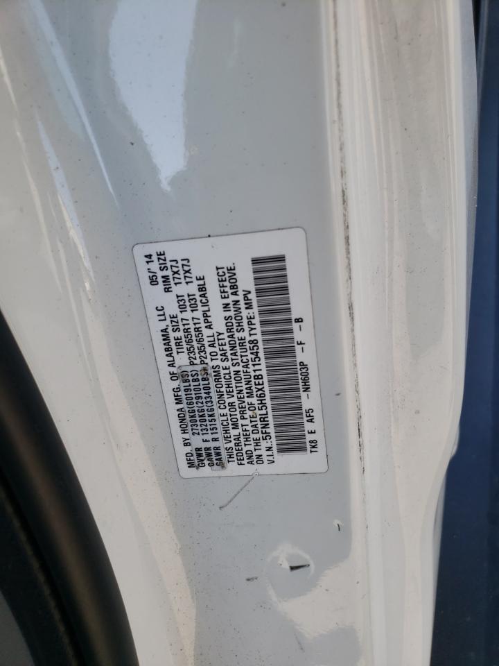 2014 Honda Odyssey VIN 5FNRL5H6XEB115458 Copart auction photo, undercarriage damage thumbnail 13