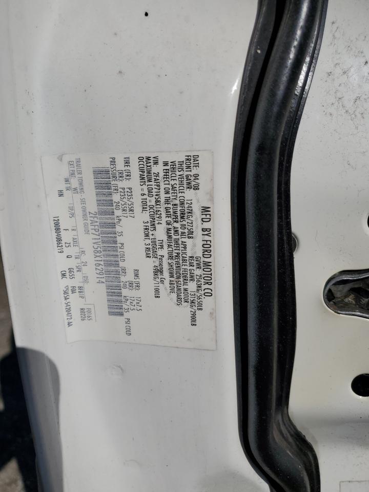 2008 Ford Crown Victoria VIN 2FAFP71V58X162914 Copart auction photo, front end damage thumbnail 13