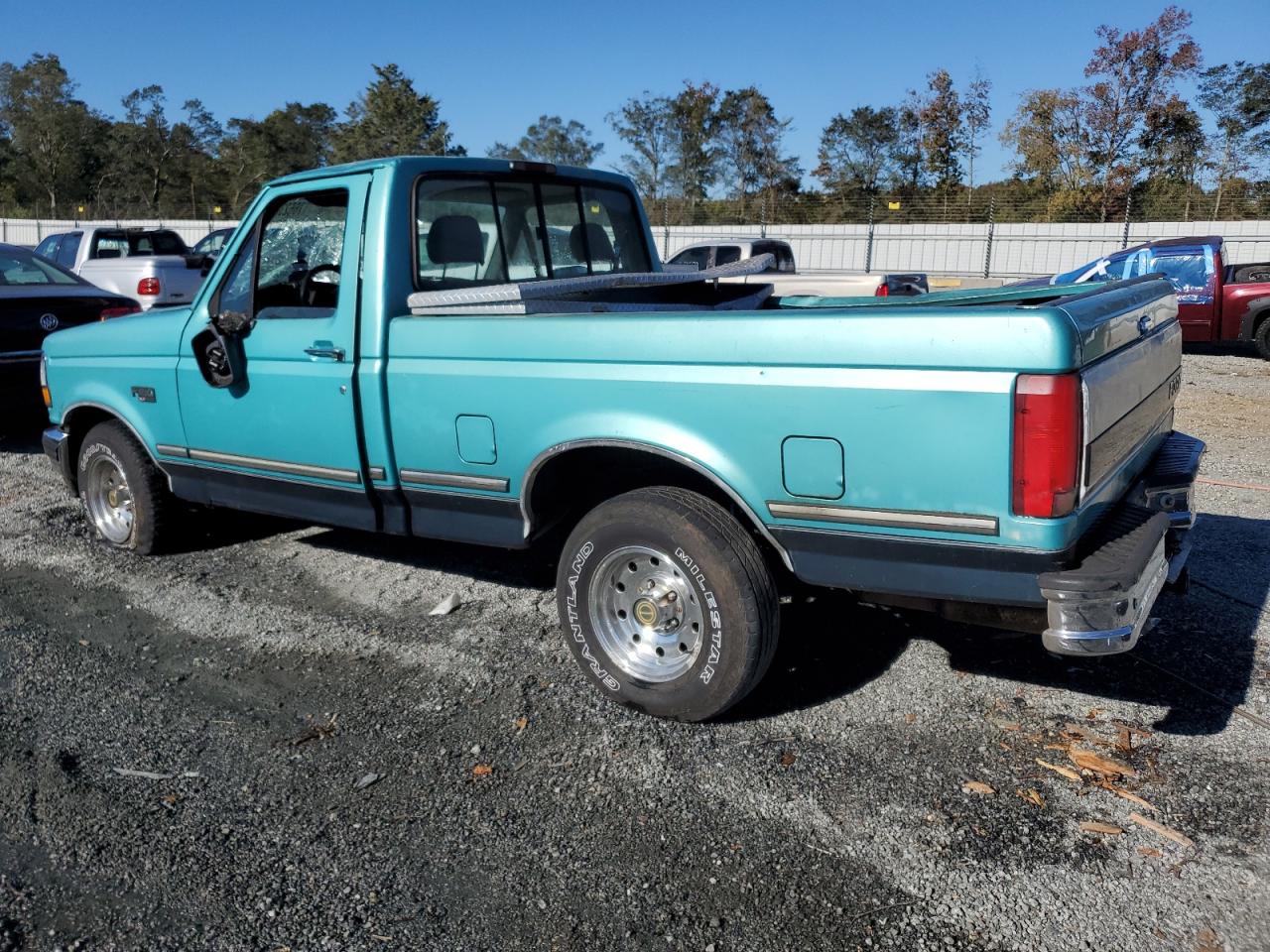 1995 Ford F-150 VIN 1FTEF15N9SNA90687 Copart auction photo, top/roof damage thumbnail 2