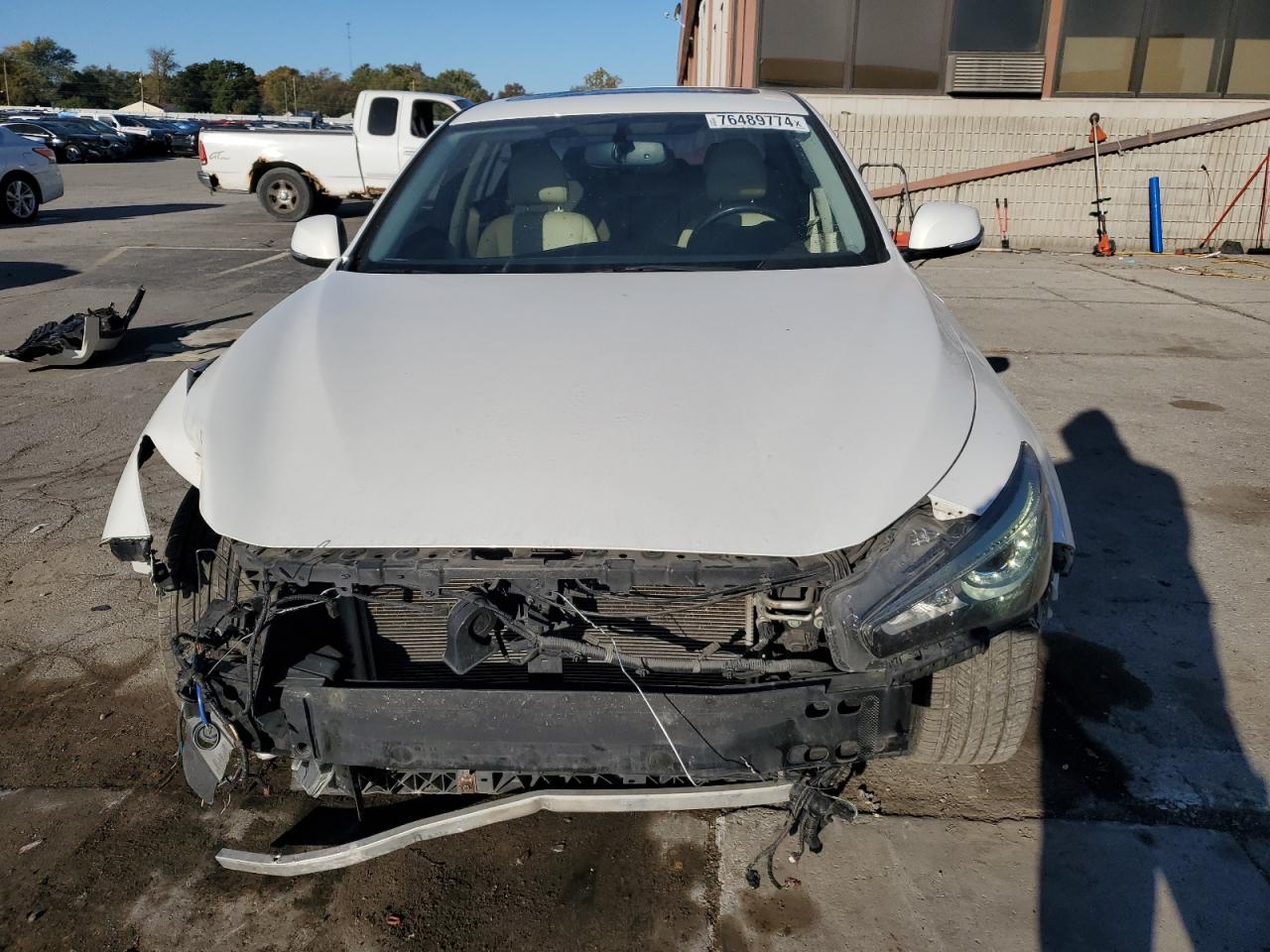 2015 Infiniti Q50 VIN JN1BV7AR0FM421608 Copart auction photo, front end damage thumbnail 5