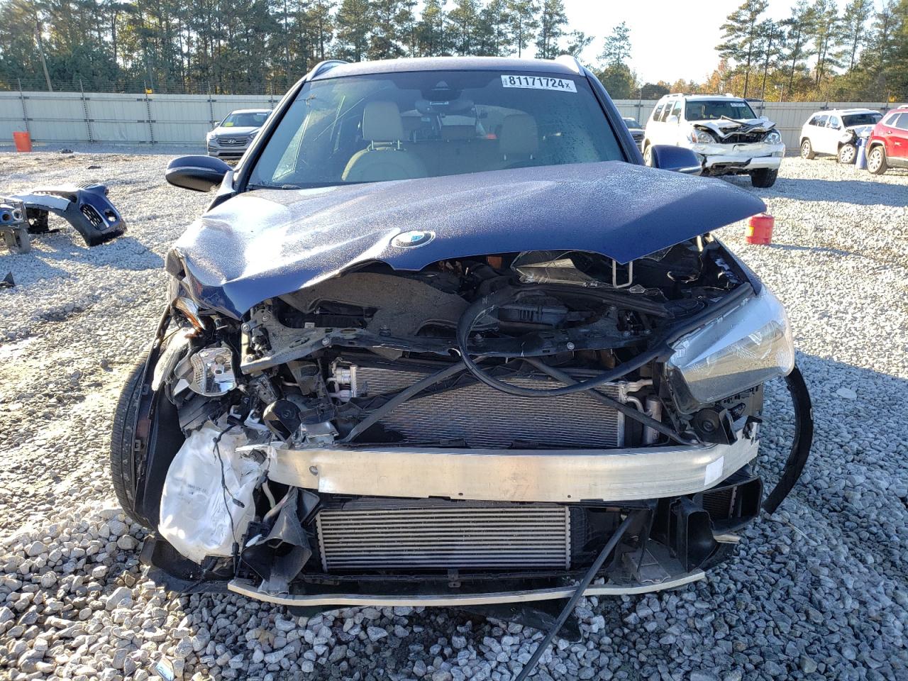 2019 BMW X1 VIN WBXHU7C5XK3H45420 Copart auction photo, front end damage thumbnail 5
