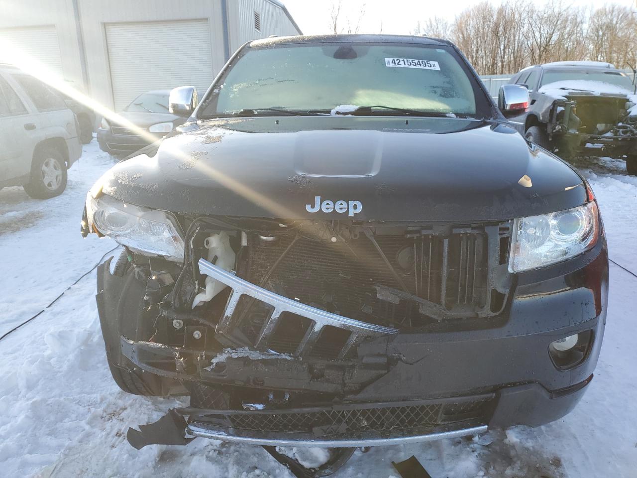 2013 Jeep Grand Cherokee VIN 1C4RJFBG8DC502468 Copart auction photo, front end damage thumbnail 5