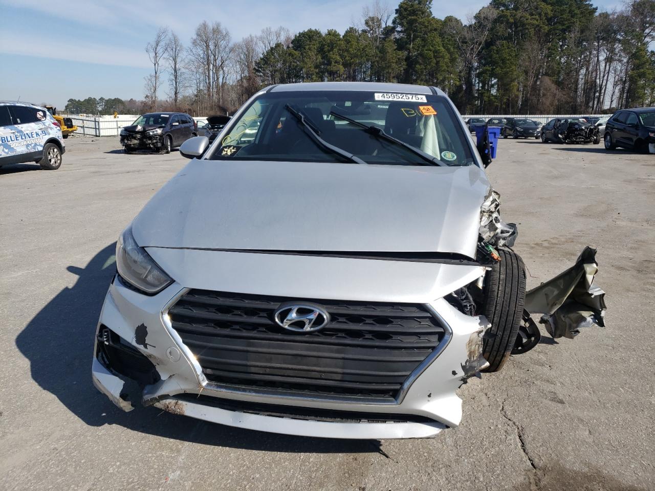2018 Hyundai Accent VIN 3KPC24A31JE010312 Copart auction photo, front end / side damage thumbnail 5