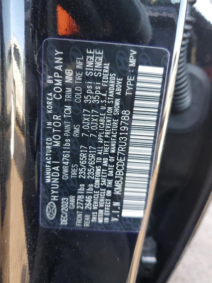 2024 Hyundai Tucson VIN KM8JBCDE7RU319788 Copart auction photo, rear end / front end damage thumbnail 14