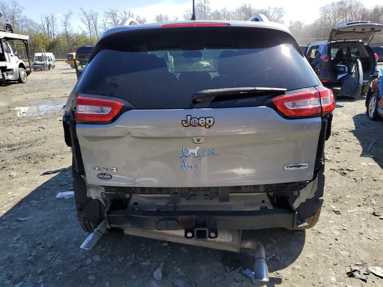 2014 Jeep Grand Cherokee VIN 1C4PJMCS9EW310832 Copart auction photo, rear end damage thumbnail 6