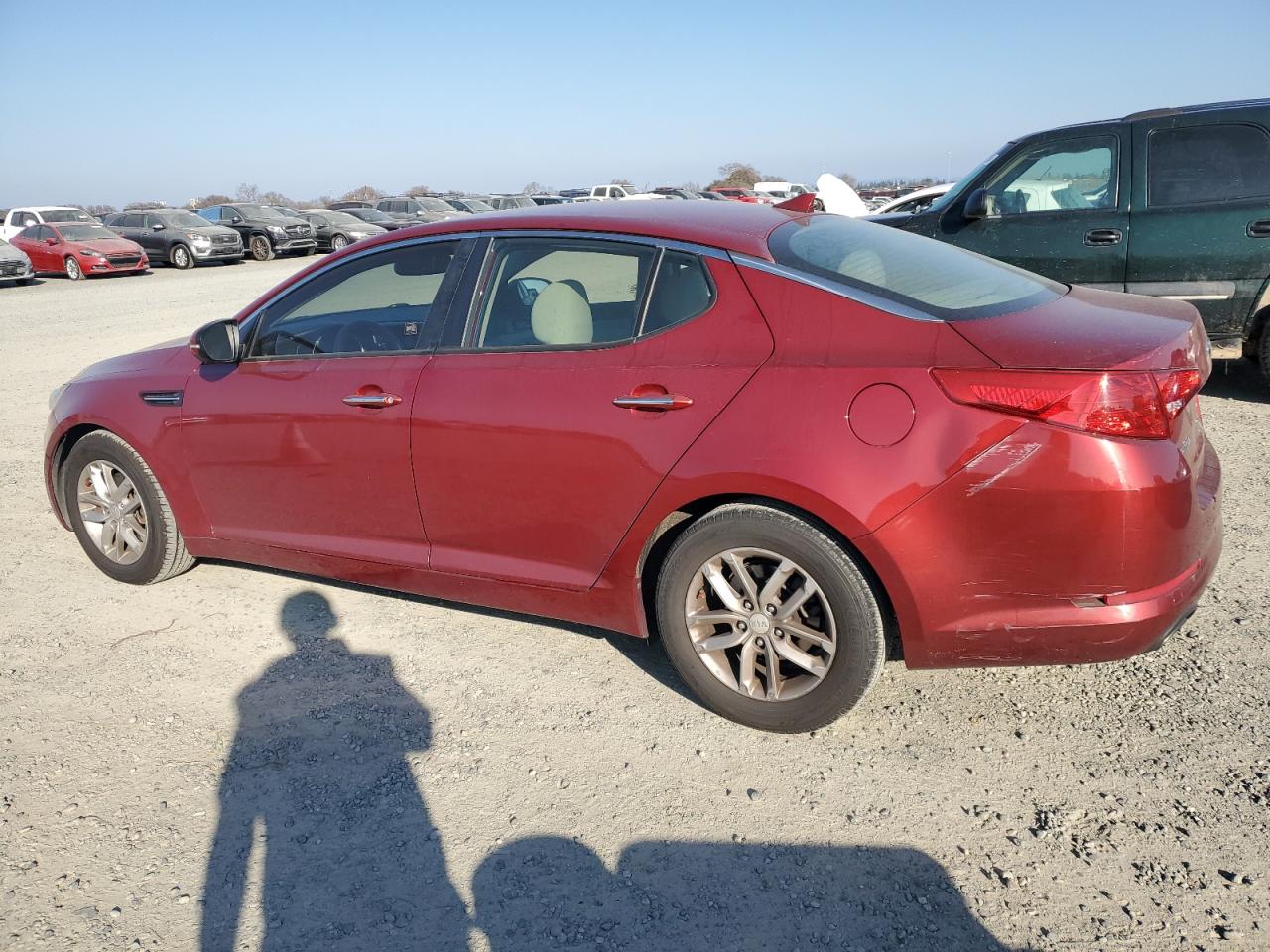 2013 KIA Optima VIN 5XXGM4A74DG136836 Copart auction photo, side / rear end damage thumbnail 2