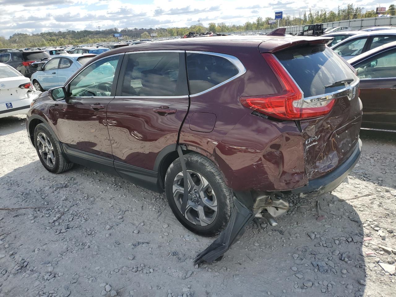 2018 Honda CR-V VIN 7FARW2H81JE067113 Copart auction photo, rear end / side damage thumbnail 2