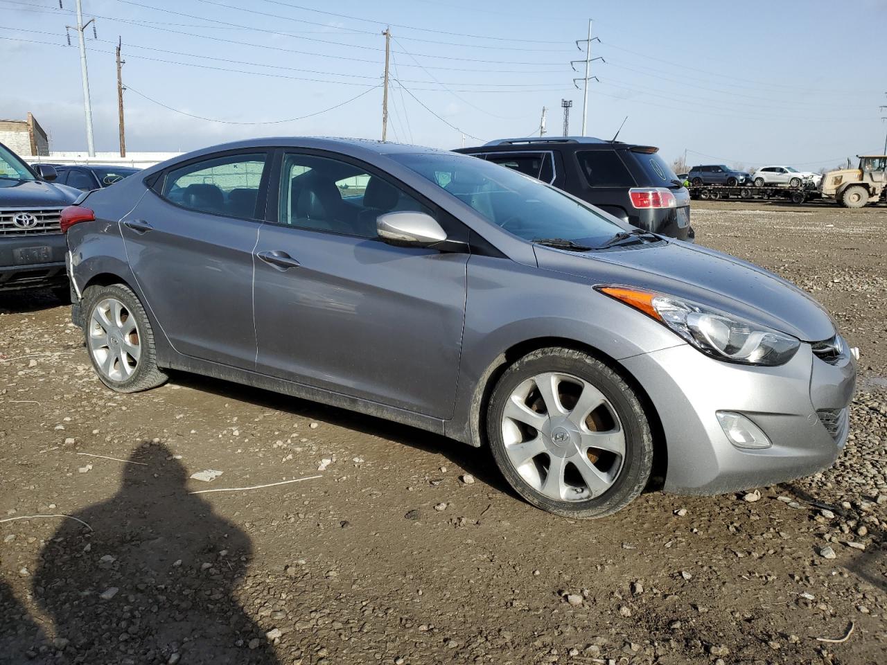 2012 Hyundai Elantra VIN KMHDH4AE0CU264081 Copart auction photo, rear end damage thumbnail 4