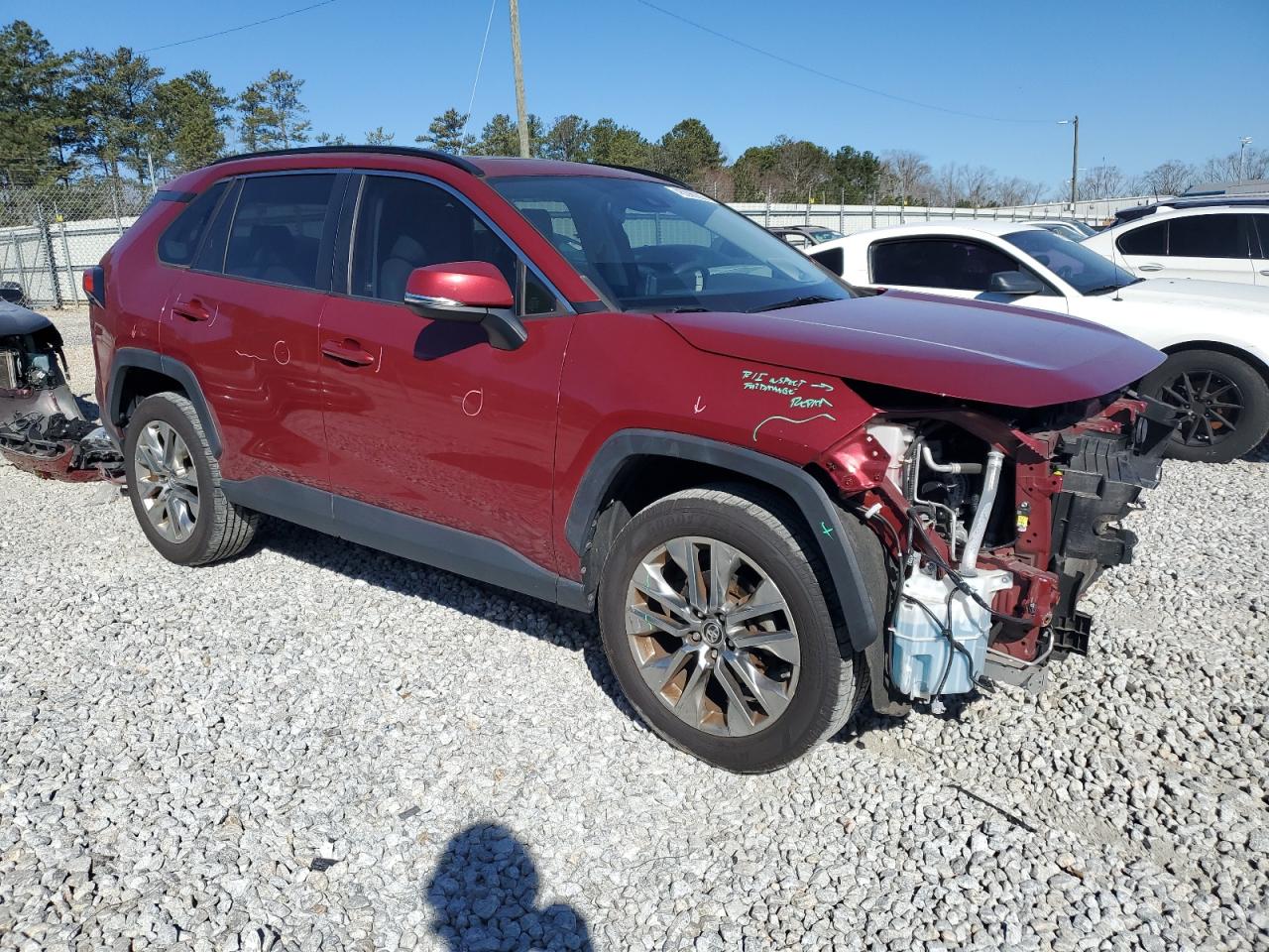 2019 Toyota RAV 4 VIN JTMC1RFV7KD510701 Copart auction photo, front end damage thumbnail 4