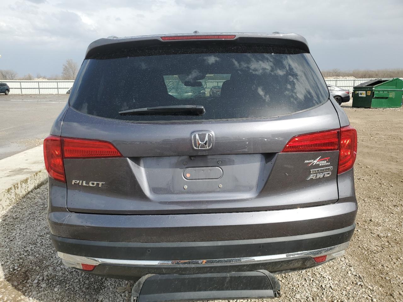 2017 Honda Pilot VIN 5FNYF6H93HB081824 Copart auction photo, front end / side damage thumbnail 6