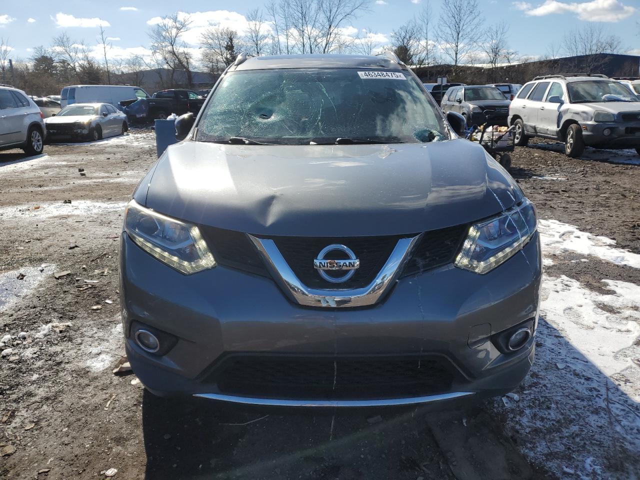 2016 Nissan Rogue VIN 5N1AT2MV5GC859666 Copart auction photo, top/roof damage thumbnail 5