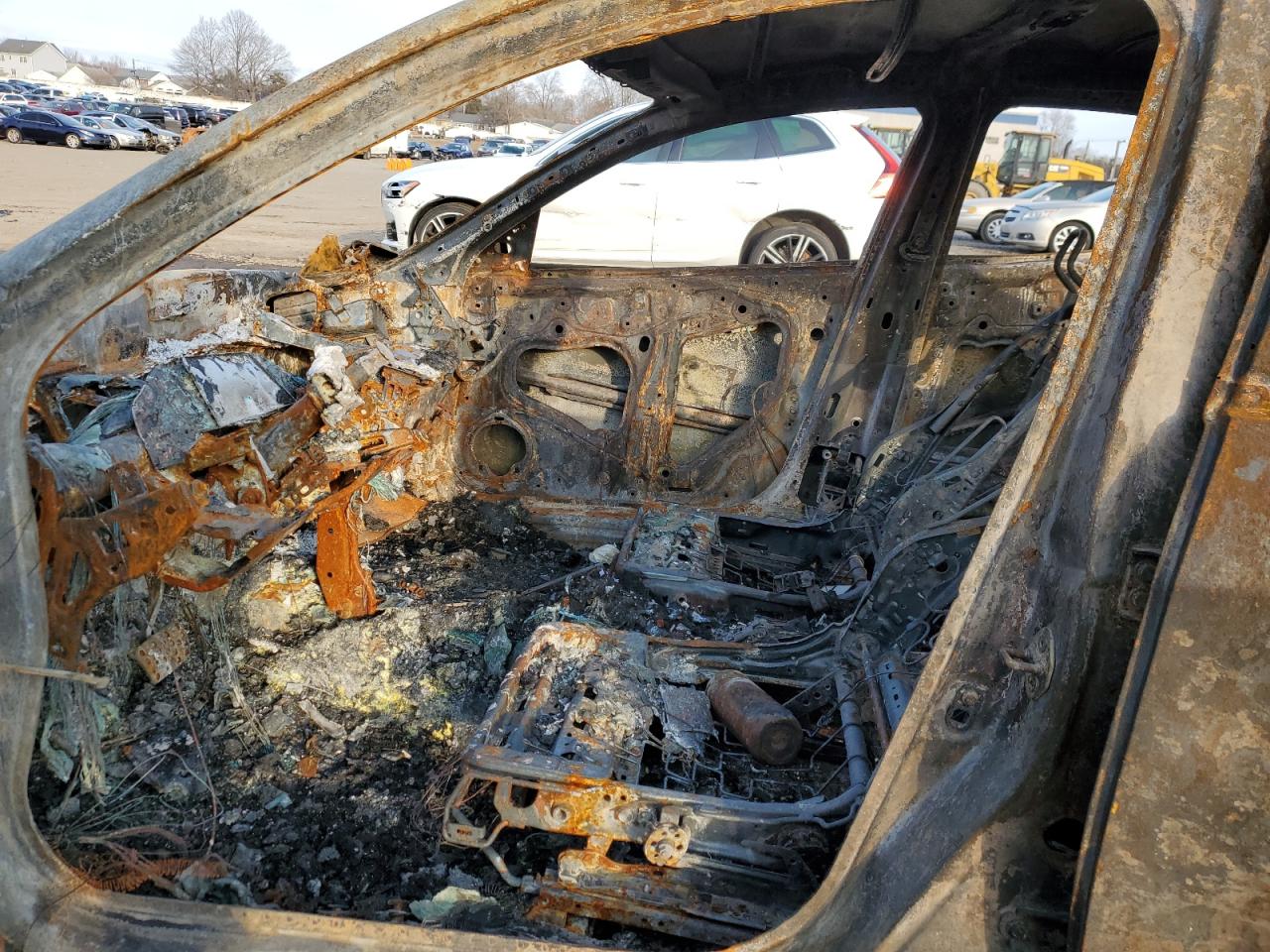 2019 Honda Civic VIN 2HGFC2F83KH519411 Copart auction photo, burn damage thumbnail 7