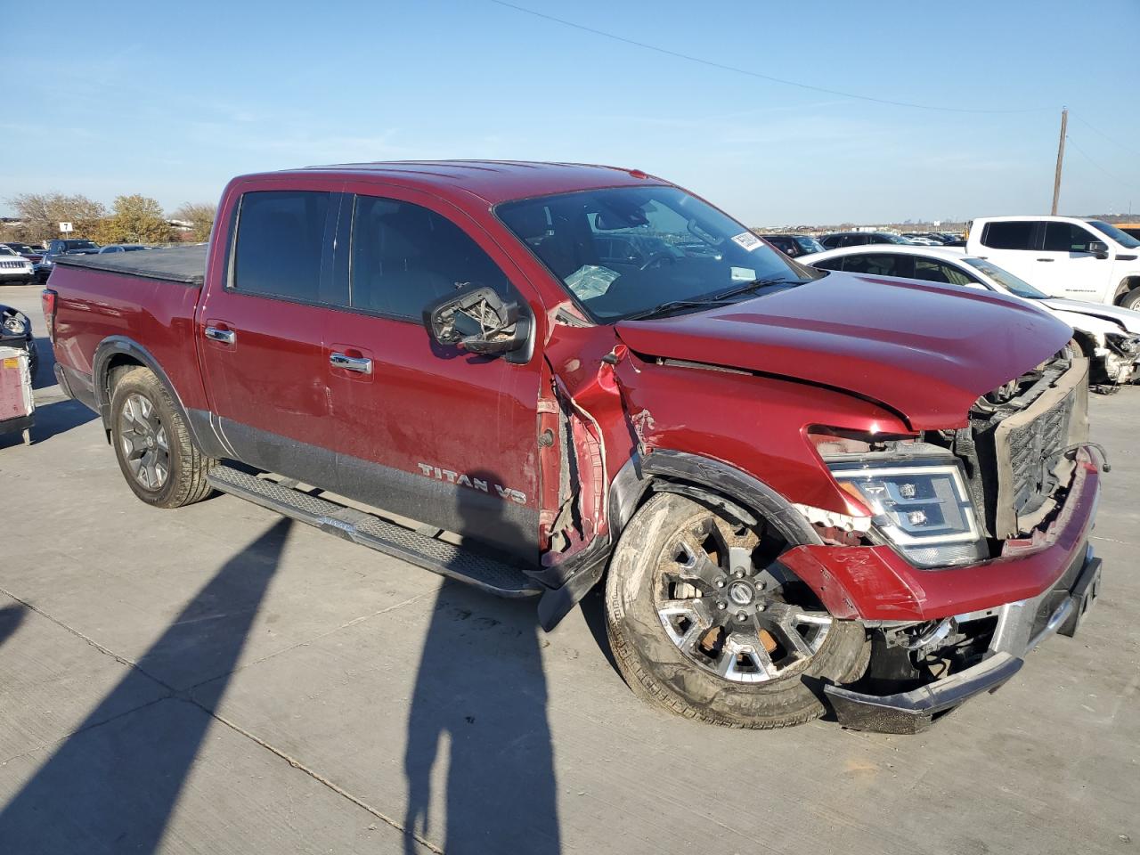 2020 Nissan Titan VIN 1N6AA1ED6LN500560 Copart auction photo, all over damage thumbnail 4