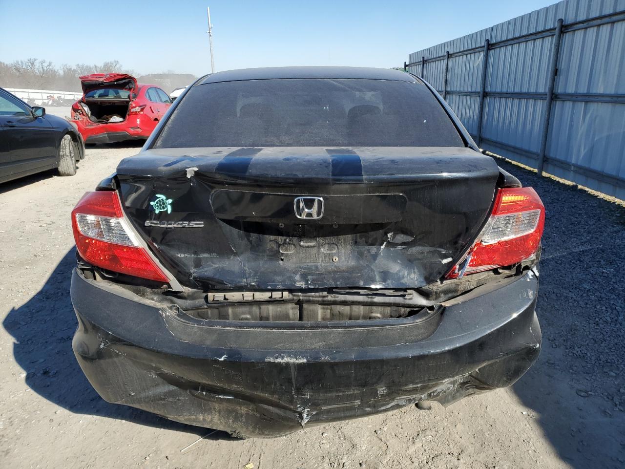 2012 Honda Civic VIN 19XFB2F87CE385100 Copart auction photo, rear end / minor dent/scratches damage thumbnail 6