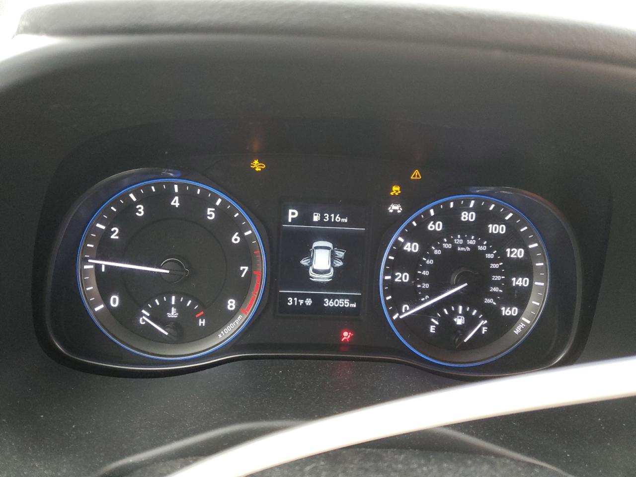 2020 Hyundai Kona VIN KM8K1CAA1LU403895 Copart auction photo, side / front end damage thumbnail 9