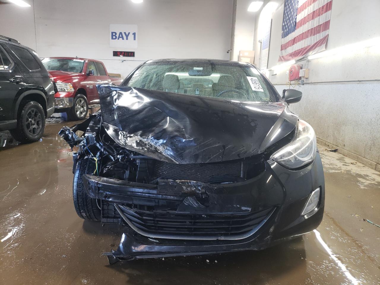 2013 Hyundai Elantra VIN KMHDH4AE7DU561785 Copart auction photo, front end damage thumbnail 5