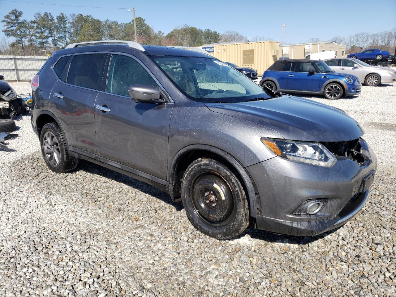 2016 Nissan Rogue VIN 5N1AT2MT2GC764741 Copart auction photo, front end / undercarriage damage thumbnail 4