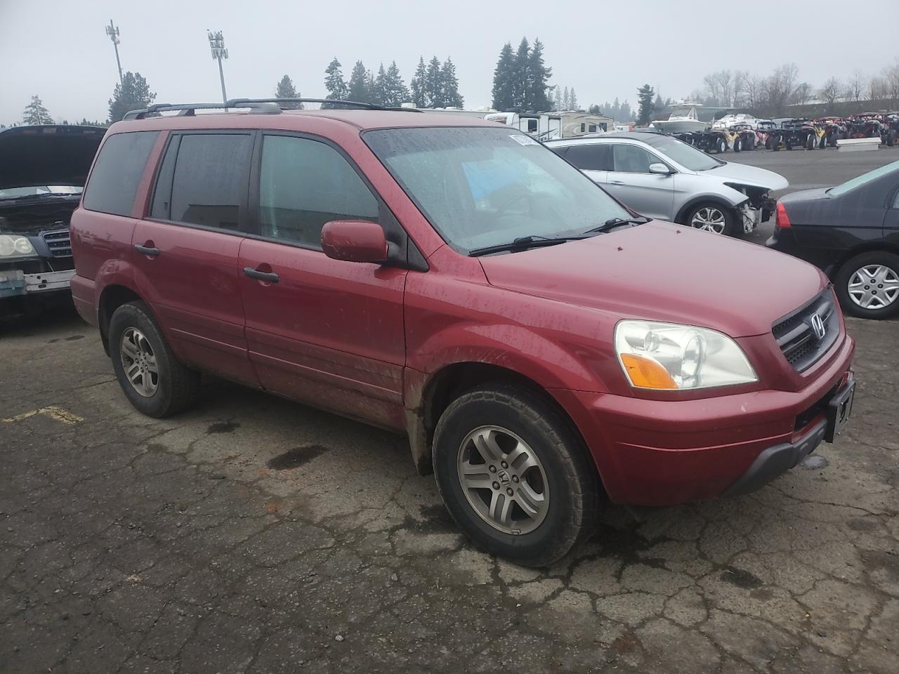 2003 Honda Pilot VIN 2HKYF18653H582300 Copart auction photo, side damage thumbnail 4