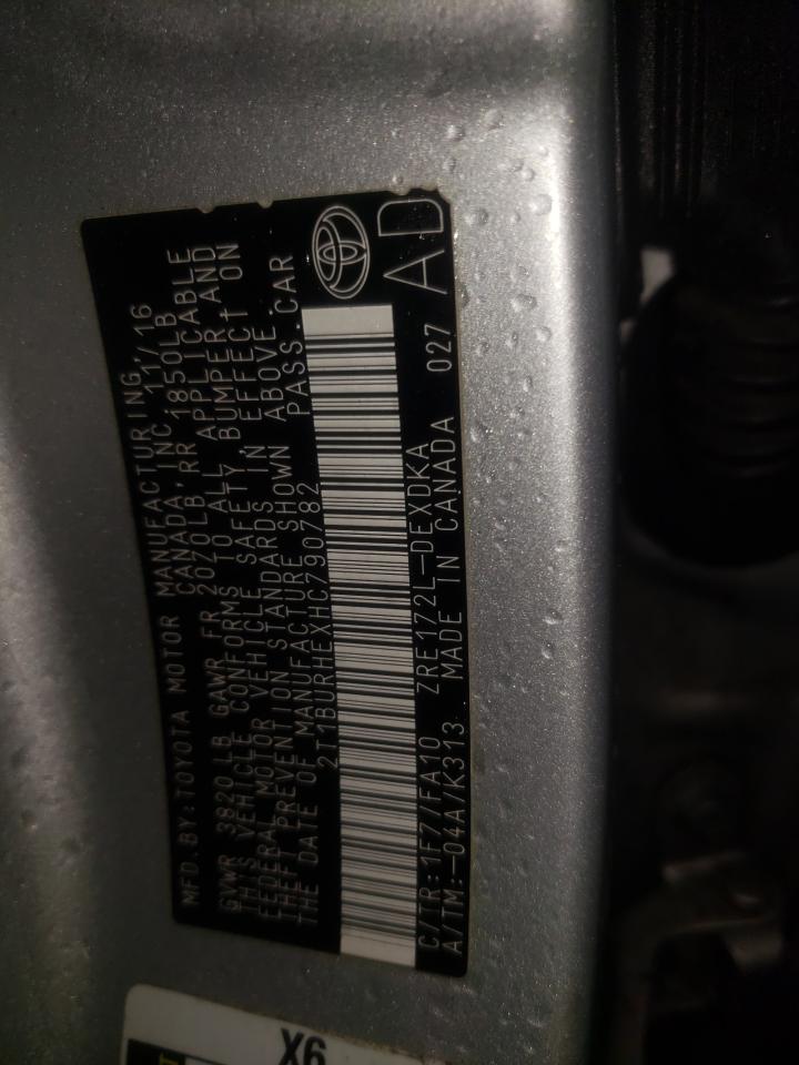 2017 Toyota Corolla VIN 2T1BURHEXHC790782 Copart auction photo, side damage thumbnail 15