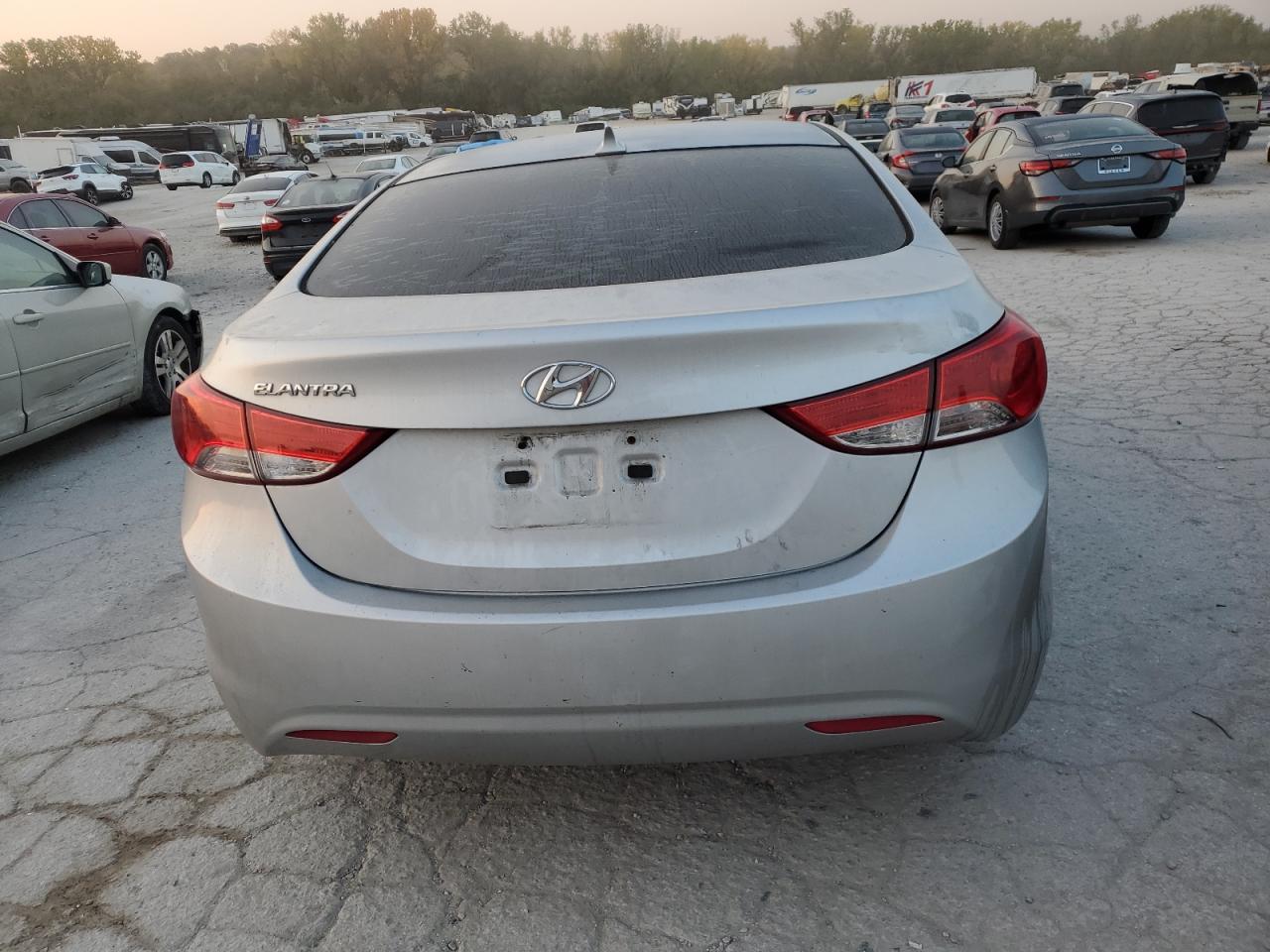 2013 Hyundai Elantra VIN 5NPDH4AE9DH212075 Copart auction photo, vandalism / rear end damage thumbnail 6