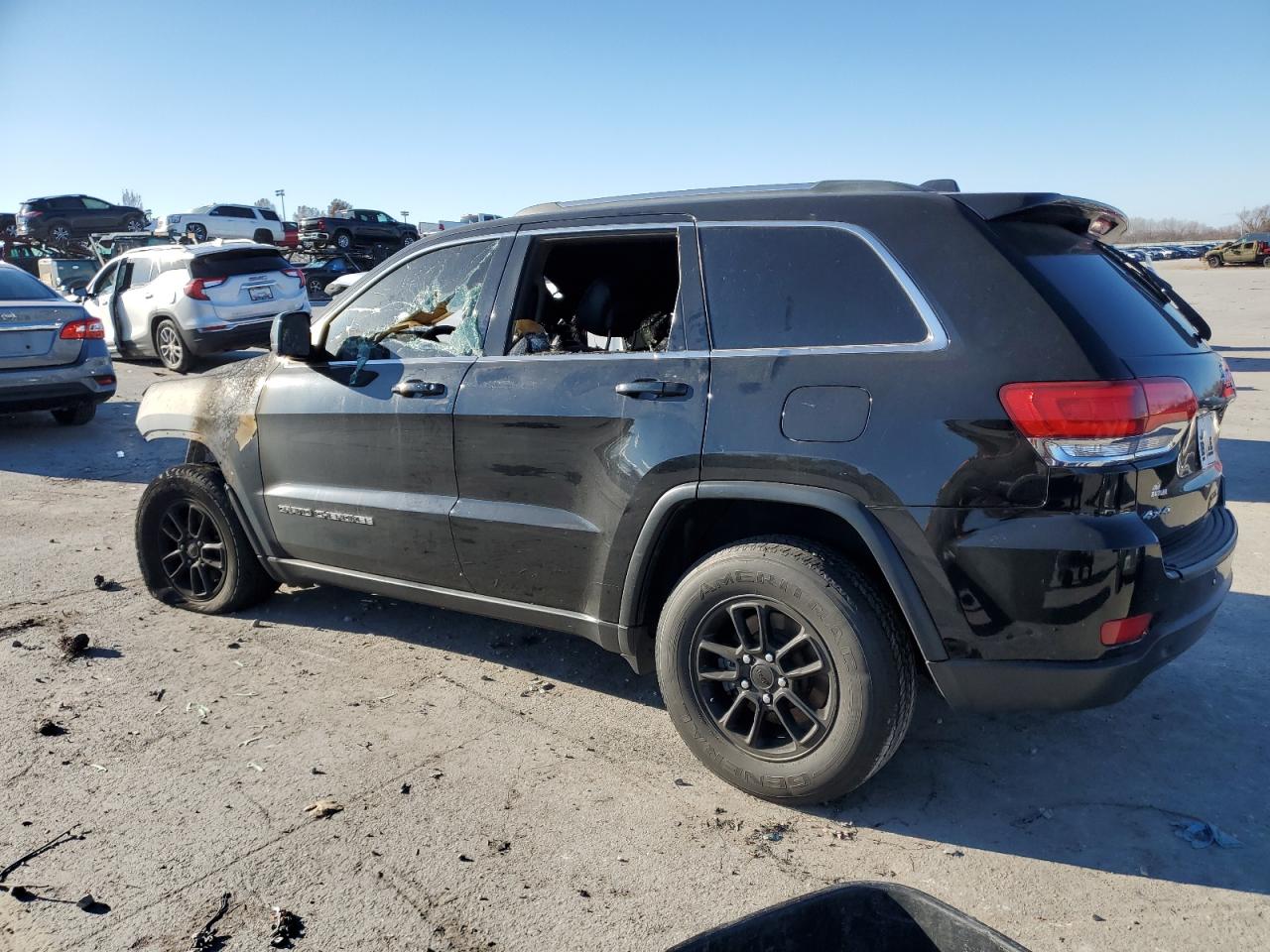 2019 Jeep Grand Cherokee VIN 1C4RJFAG0KC758442 Copart auction photo, burn damage thumbnail 2
