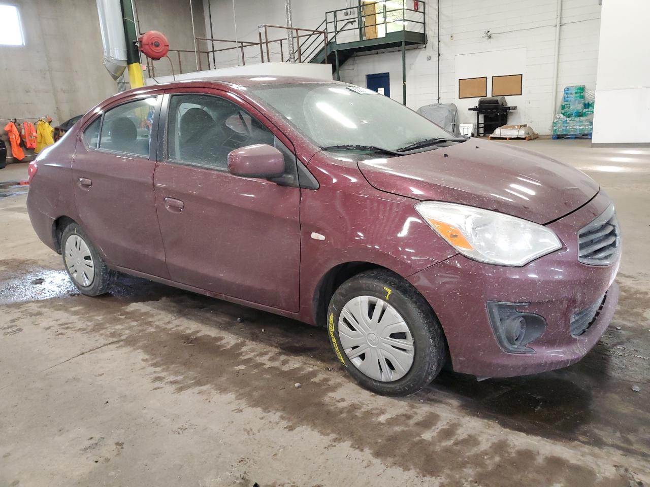 2017 Mitsubishi Mirage VIN ML32F3FJ8HHF09720 Copart auction photo, side / front end damage thumbnail 4