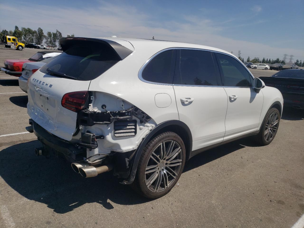 2018 Porsche Cayenne VIN WP1AB2A27JLA61046 Copart auction photo, rear end damage thumbnail 3