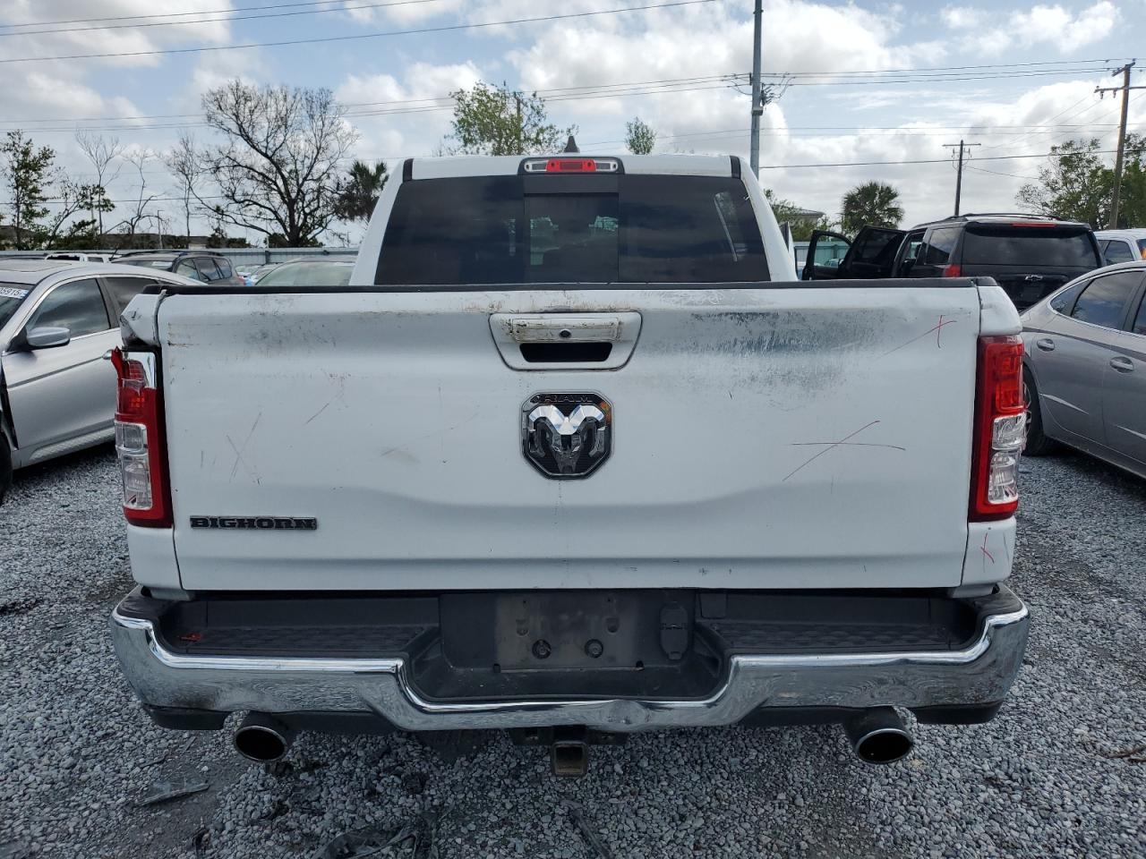 2021 RAM 1500 VIN 1C6RREFM7MN569142 Copart auction photo, side / rear end damage thumbnail 6