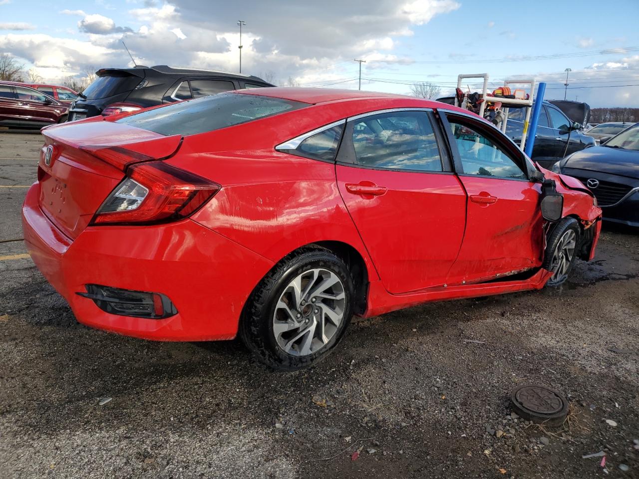 2016 Honda Civic VIN 2HGFC2F77GH559764 Copart auction photo, side / front end damage thumbnail 3