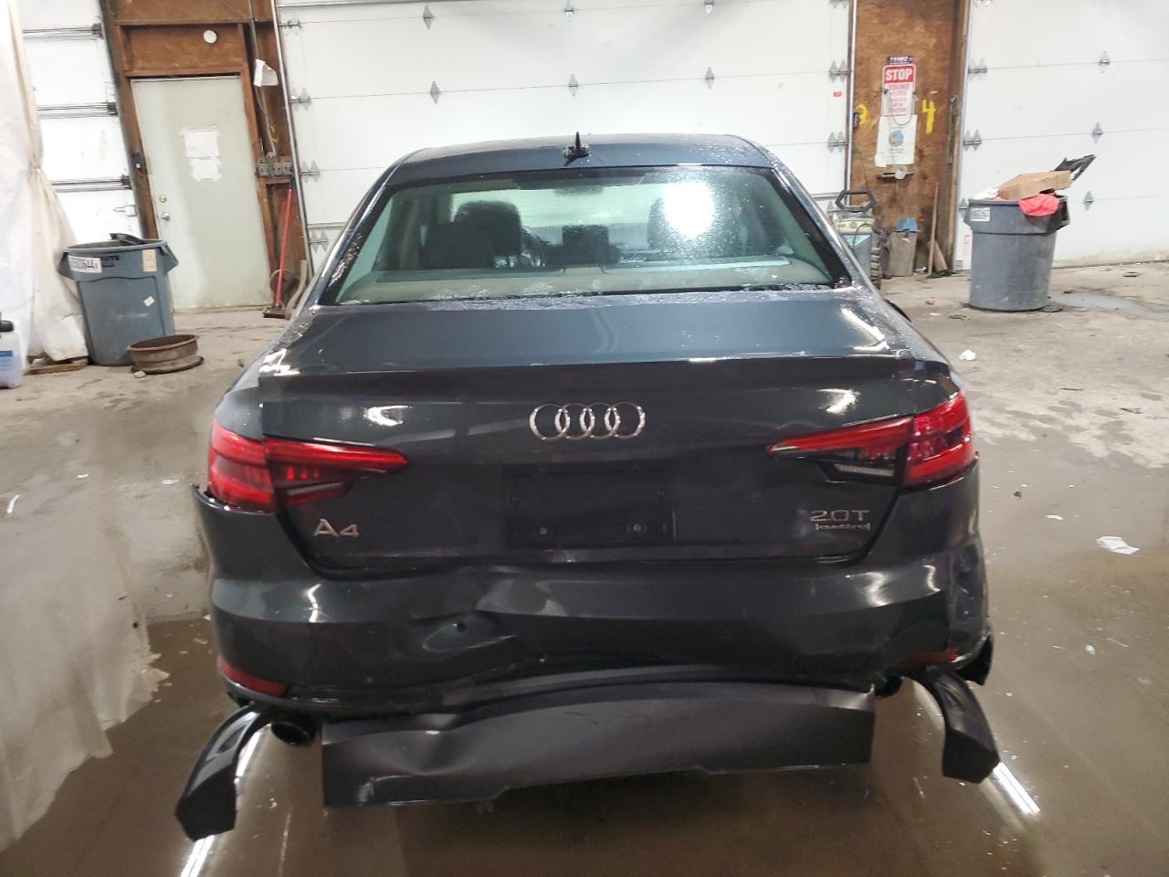 2017 Audi A4 VIN WAUFNAF41HN057069 Copart auction photo, rear end / undercarriage damage thumbnail 6