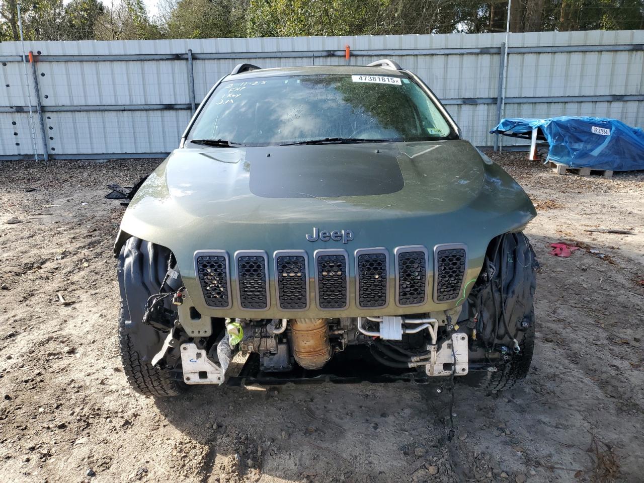 2021 Jeep Cherokee VIN 1C4PJMBX8MD176421 Copart auction photo, side / front end damage thumbnail 5