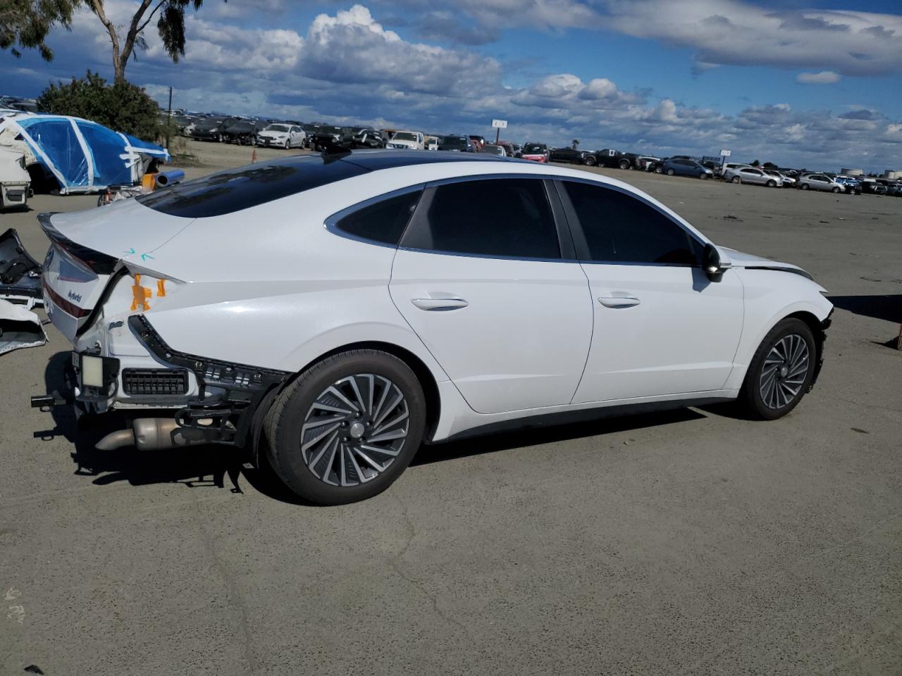 2023 Hyundai Sonata VIN KMHL54JJ6PA065318 Copart auction photo, front end / rear end damage thumbnail 3