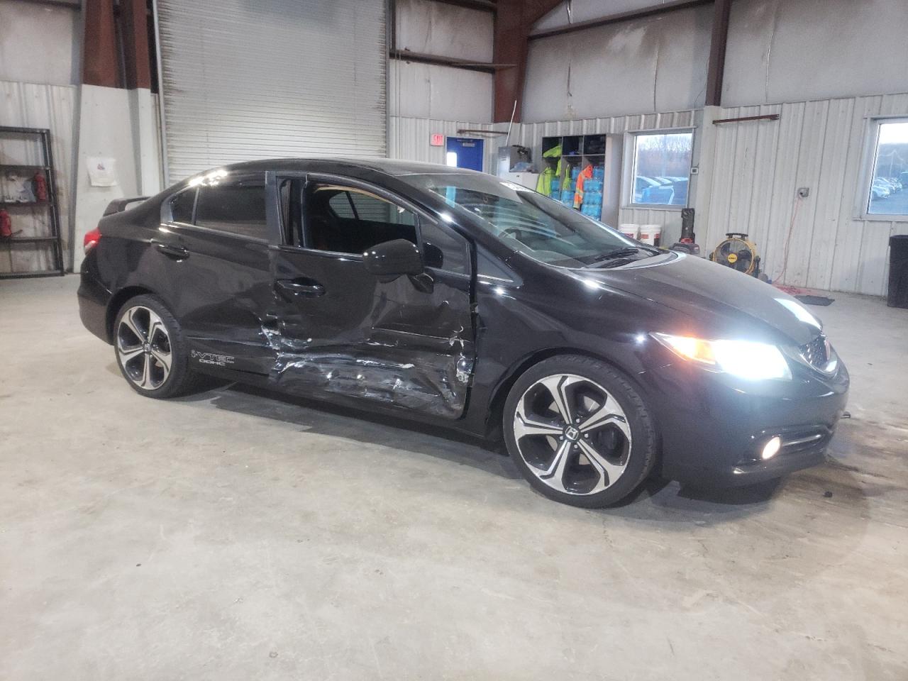 2015 Honda Civic VIN 2HGFB6E54FH701576 Copart auction photo, side damage thumbnail 4
