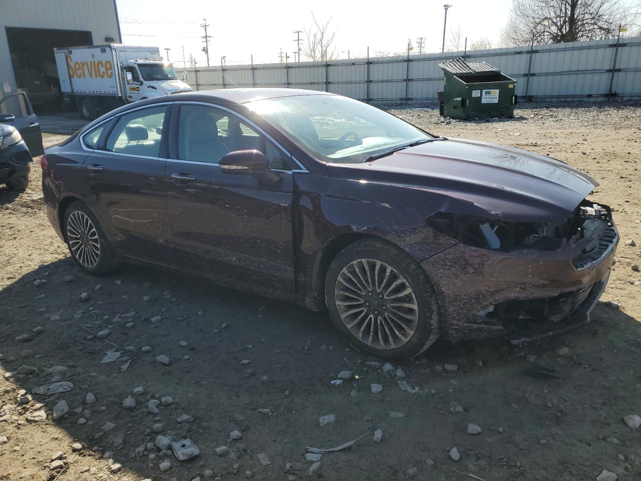 2017 Ford Fusion VIN 3FA6P0T91HR100593 Copart auction photo, front end damage thumbnail 4