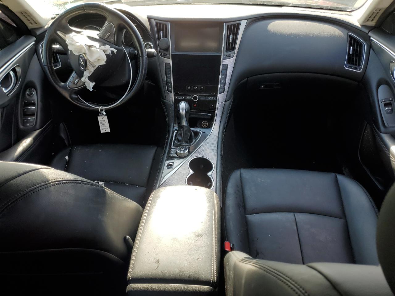 2015 Infiniti Q50 VIN JN1BV7AR7FM403977 Copart auction photo, side / front end damage thumbnail 8