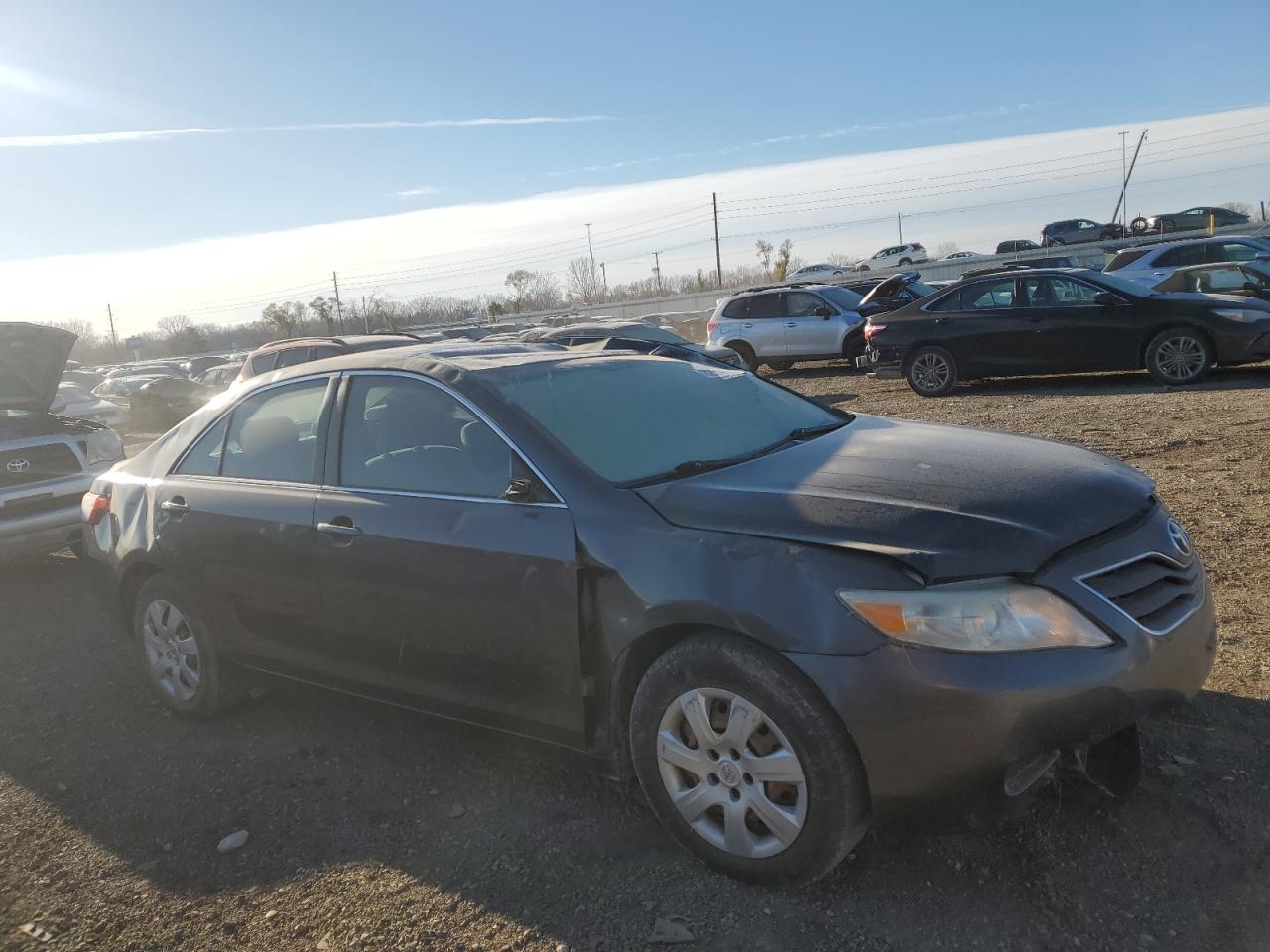 2011 Toyota Camry VIN 4T1BF3EK0BU153231 Copart auction photo, front end / top/roof damage thumbnail 4