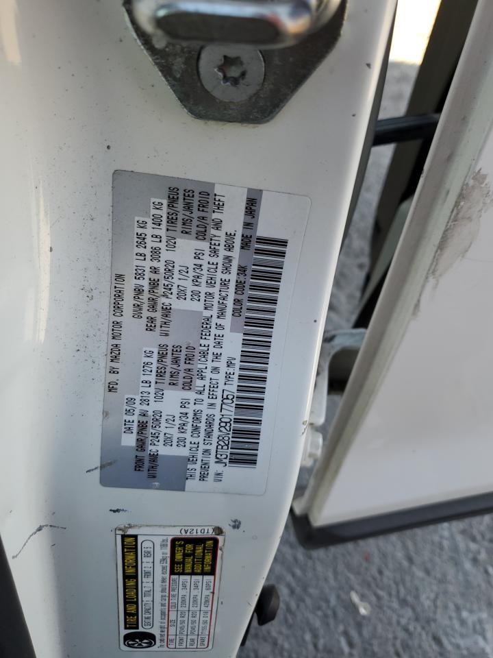 2009 Mazda CX-9 VIN JM3TB28V290177057 Copart auction photo, side damage thumbnail 16