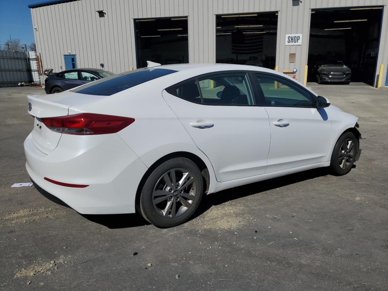 2018 Hyundai Elantra VIN 5NPD84LF5JH378742 Copart auction photo, front end / side damage thumbnail 3