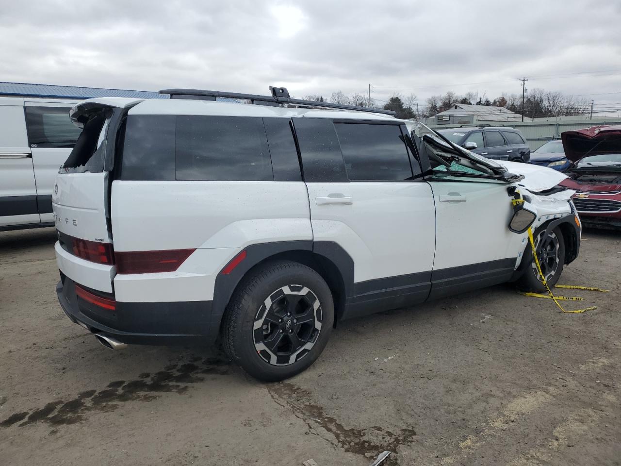 2025 Hyundai Santa Fe VIN 5NMP2DGLXSH107527 Copart auction photo, top/roof / front end damage thumbnail 3
