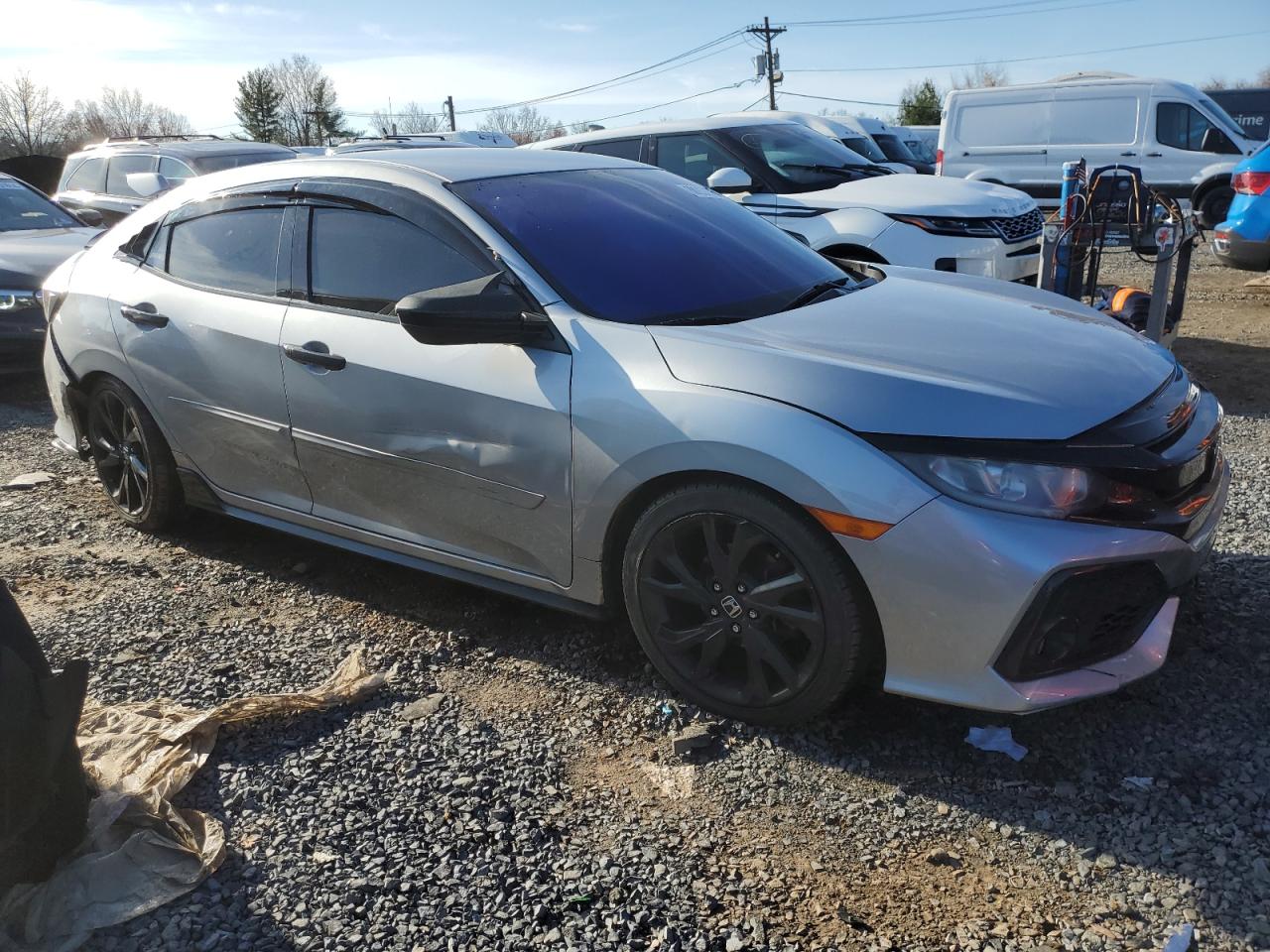 2017 Honda Civic VIN SHHFK7H47HU221739 Copart auction photo, side / rear end damage thumbnail 4