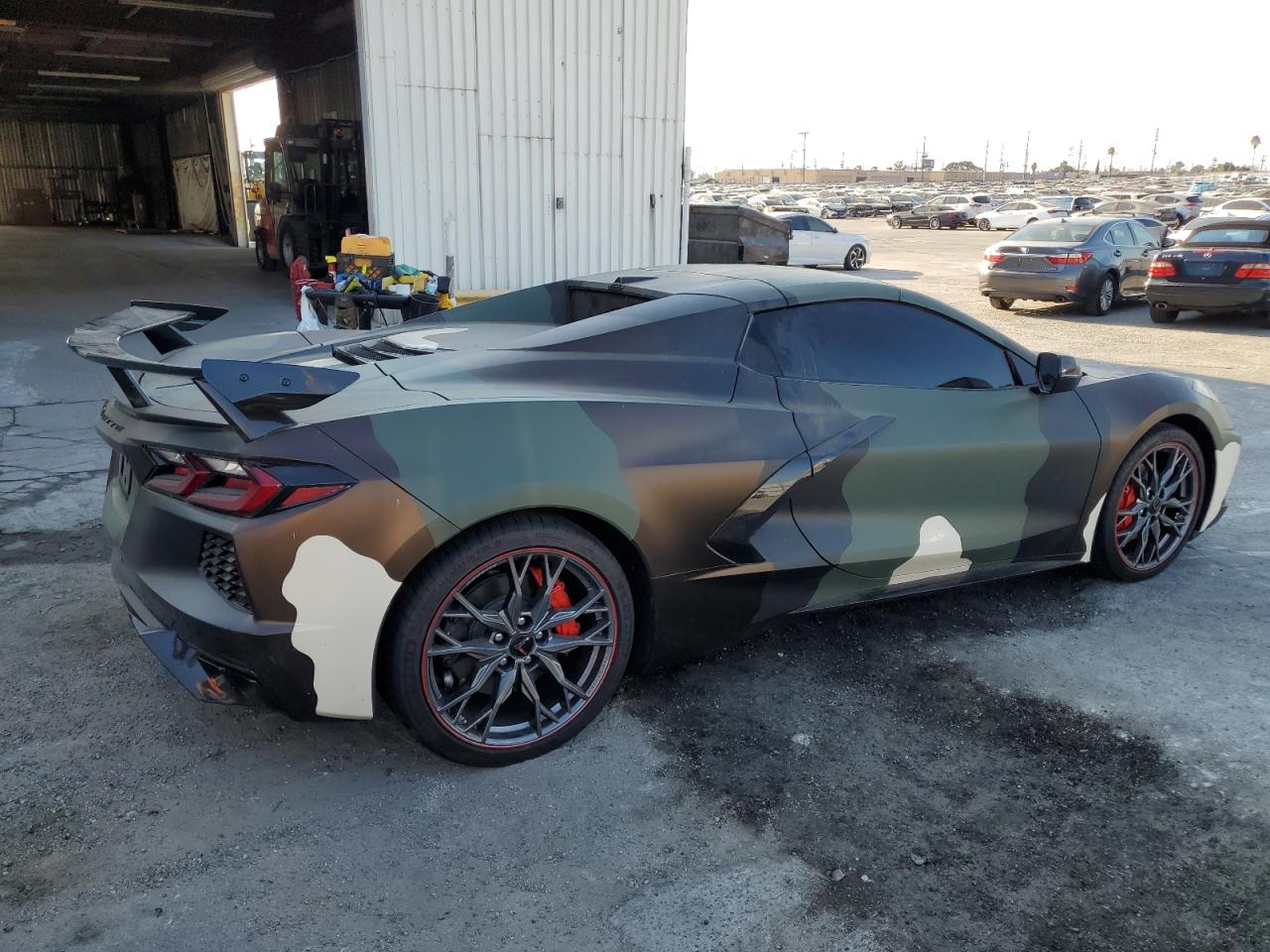 2023 Chevrolet Corvette VIN 1G1YB3D47P5132691 Copart auction photo, vandalism / missing/altered vin damage thumbnail 3