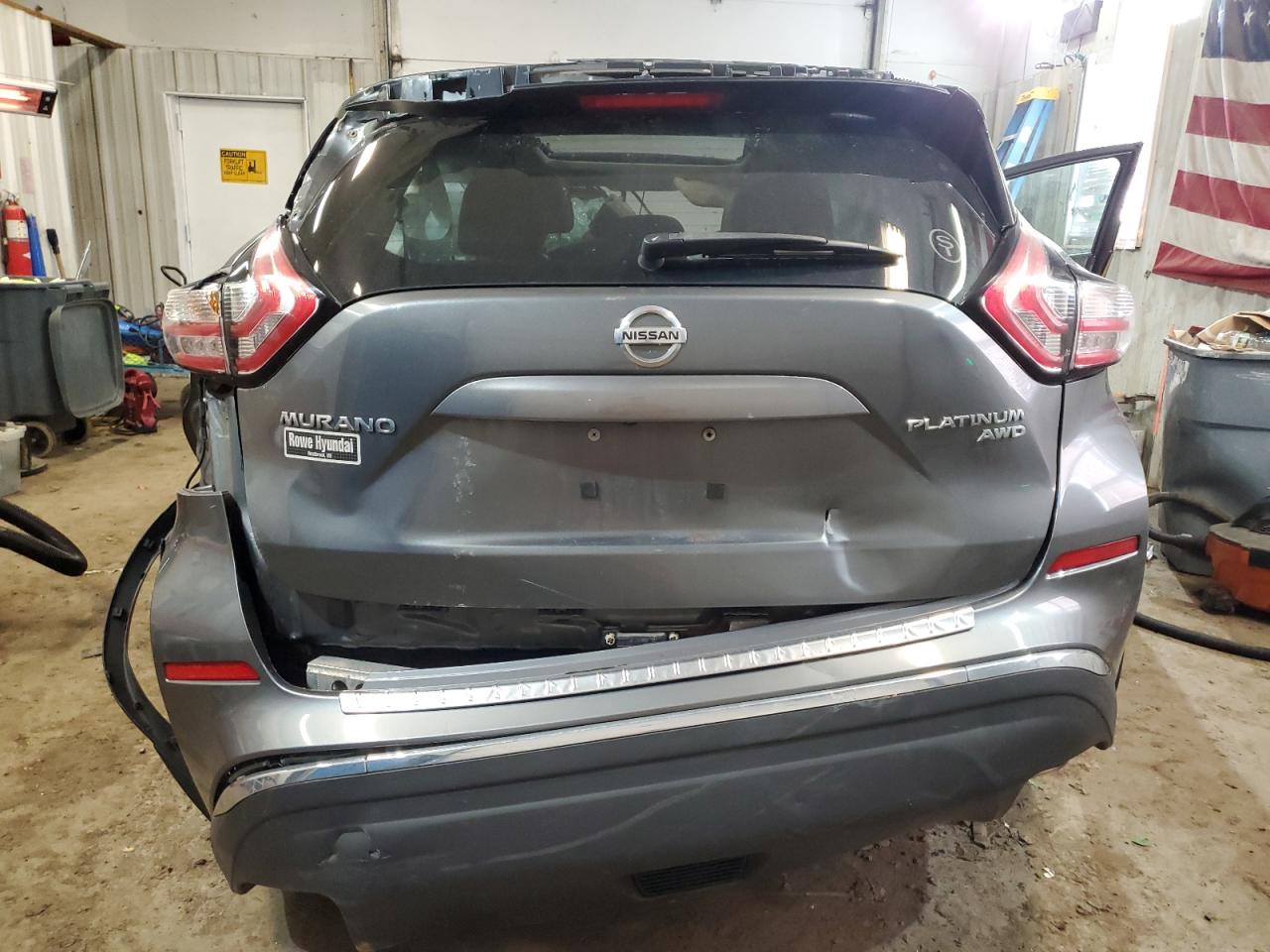 2017 Nissan Murano VIN 5N1AZ2MH7HN197538 Copart auction photo, rollover damage thumbnail 6