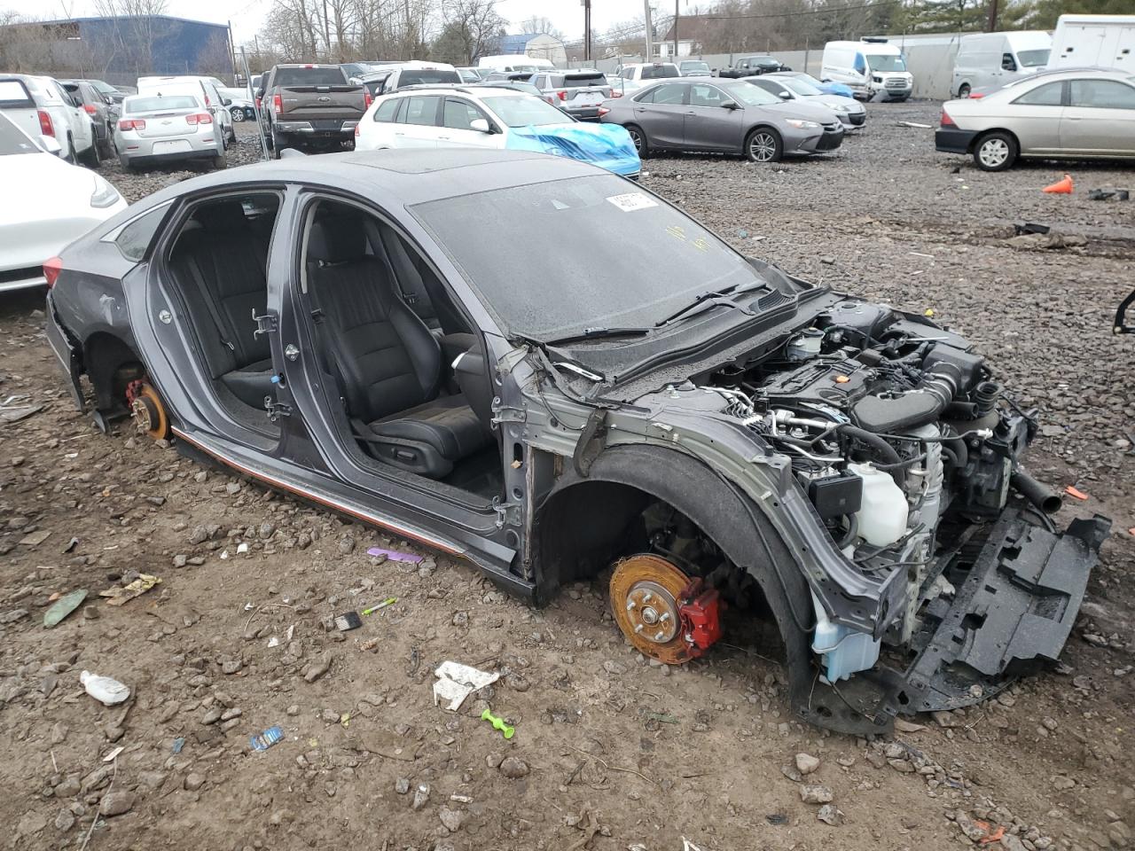 2018 Honda Accord VIN 1HGCV2F97JA004270 Copart auction photo, top/roof / stripped damage thumbnail 4