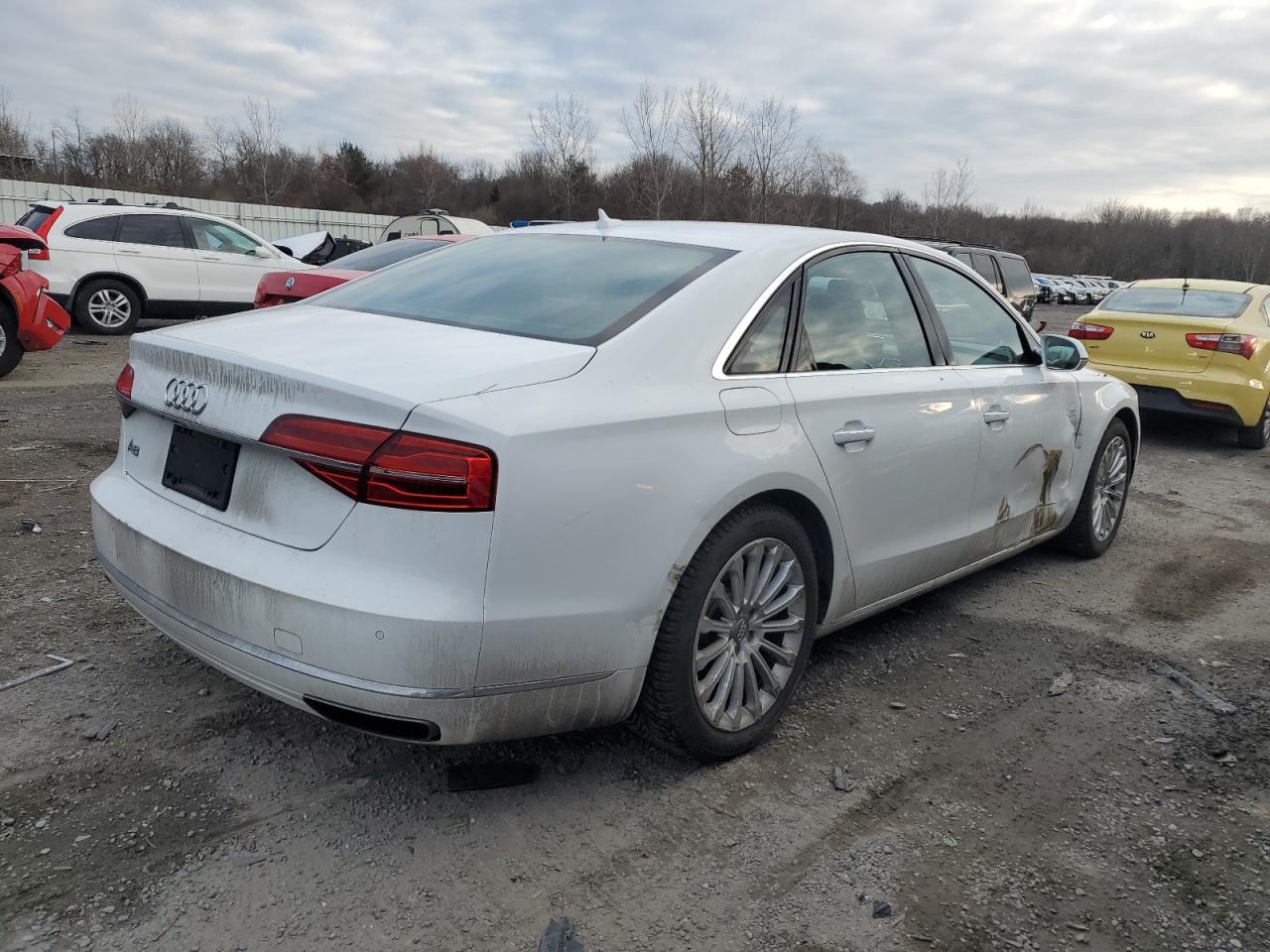 2015 Audi A8 VIN WAUJGAFD9FN003570 Copart auction photo, all over damage thumbnail 3