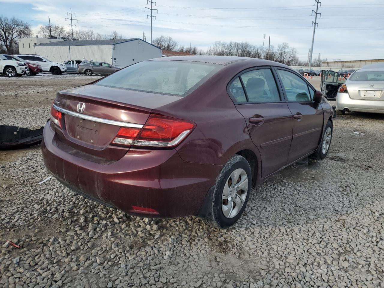 2014 Honda Civic VIN 19XFB2F5XEE053306 Copart auction photo, front end damage thumbnail 3