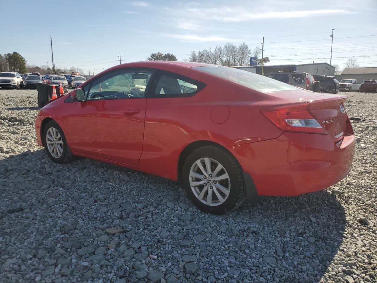 2012 Honda Civic VIN 2HGFG3B88CH542121 Copart auction photo, front end / side damage thumbnail 2