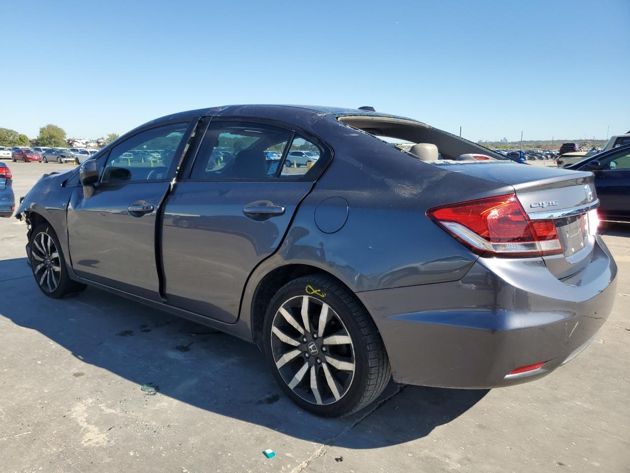 2015 Honda Civic VIN 2HGFB2F92FH520289 Copart auction photo, all over damage thumbnail 2