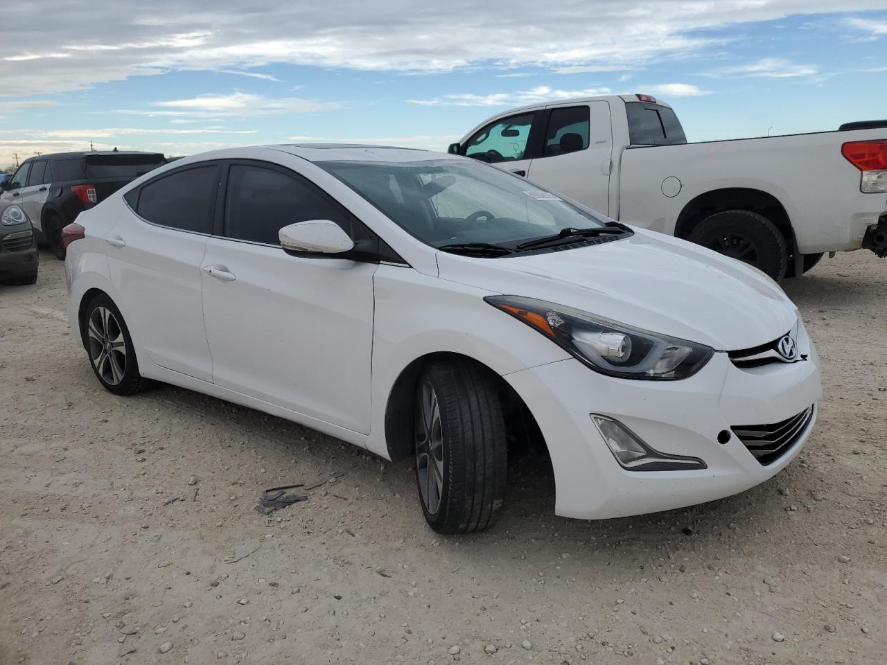 2015 Hyundai Elantra VIN KMHDH4AH4FU373268 Copart auction photo, all over damage thumbnail 4