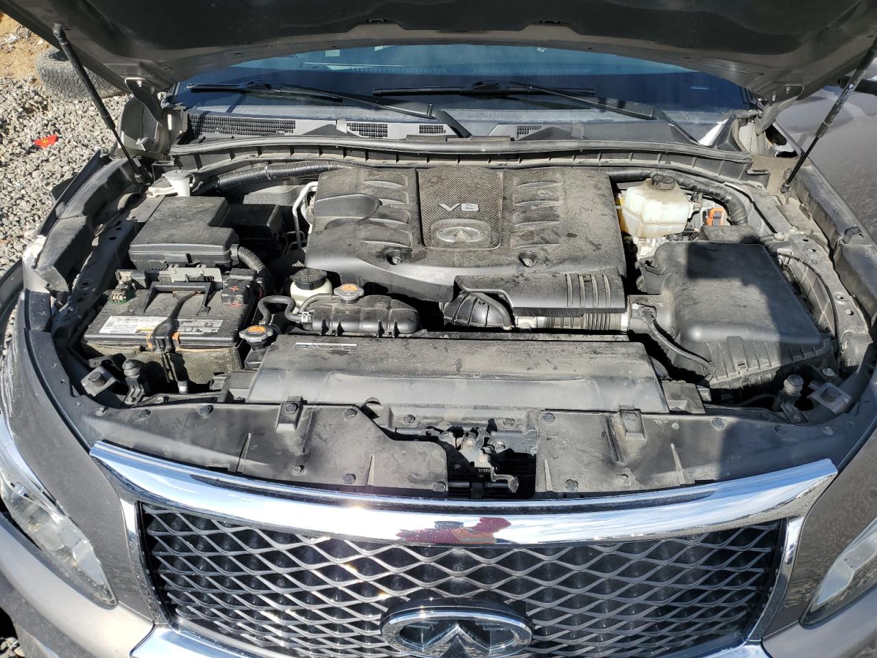 2017 Infiniti QX80 VIN JN8AZ2NC3H9431145 Copart auction photo, front end damage thumbnail 11