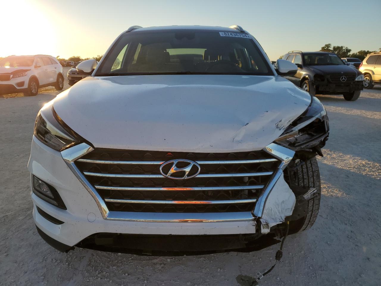 2021 Hyundai Tucson VIN KM8J33AL1MU309072 Copart auction photo, side / front end damage thumbnail 5